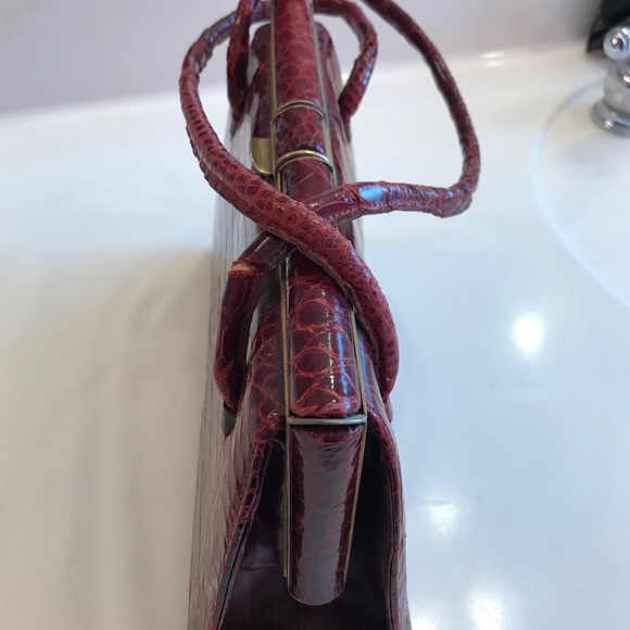 Red leather Clutch - Picture 3 of 5